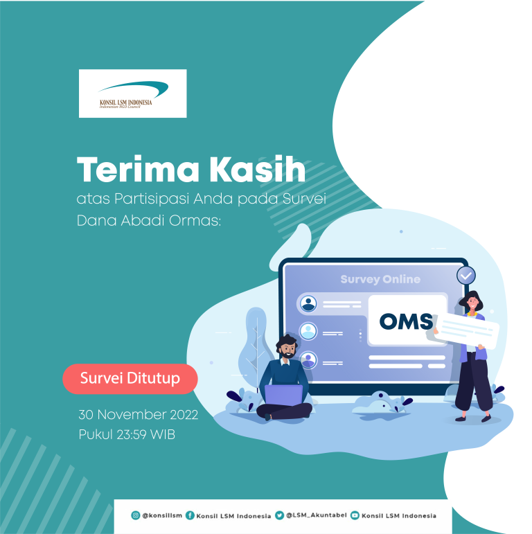 Terima Kasih atas Partisipasi Anda pada Survei Dana Abadi Ormas